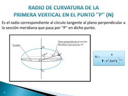 Es el radio correspondiente al círculo tangente al plano perpendicular a 
la sección meridiana que pasa por ''P'' en dicho pu