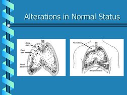  Alterations in Normal Status 
