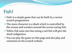 Scratch Fish Game Tutorial | PDF | Fish | Software