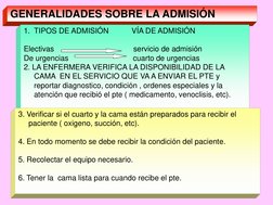 GENERALIDADES SOBRE LA ADMISIÓN 
1.  TIPOS DE ADMISIÓN           VÍA DE ADMISIÓN 
 
Electivas