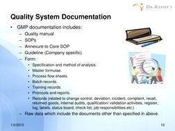Good Documentation Practices Overview | PDF | Facilitator | Quality ...