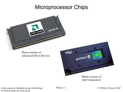 © 2001by Prentice Hall
Semiconductor Manufacturing Technology
by Michael Quirk and Julian Serda
Microprocessor Chips
Photo co
