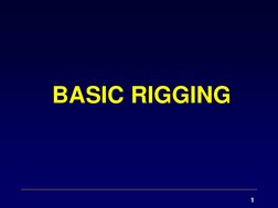 1 
BASIC RIGGING  

