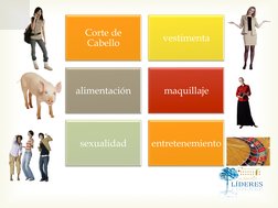 Corte de 
Cabello 
vestimenta 
alimentación 
maquillaje 
sexualidad 
entretenemiento 
