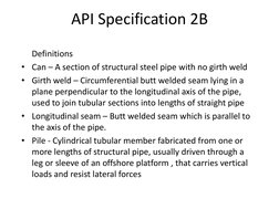 API Specification 2B Overview | PDF | Pipe (Fluid Conveyance ...