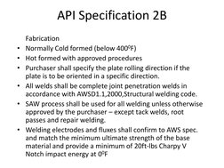 API Specification 2B Overview | PDF | Pipe (Fluid Conveyance ...