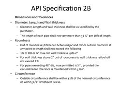 API Specification 2B Overview | PDF | Pipe (Fluid Conveyance ...