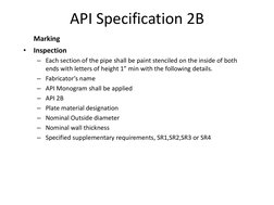 API Specification 2B Overview | PDF | Pipe (Fluid Conveyance ...