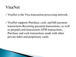 Visanet Symbol Understanding VisaNet Transaction Processing | PDF | Visa Inc ...