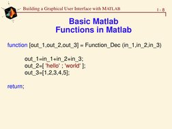 MATLAB GUI Development Basics | PDF | Graphical User Interfaces | Matlab