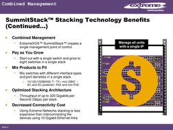 Extreme Networks Module 06 EXOS Stacking | PDF | Network Switch ...