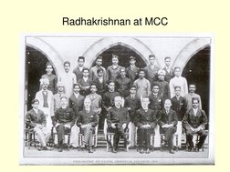 Radhakrishnan at MCC
