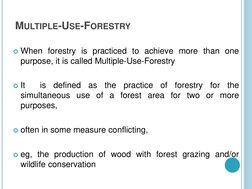 Multiple Use Foresty Introduction to Forestry Concepts | PDF