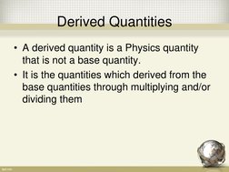 Base and Derived Quantities in Physics | PDF | Units Of Measurement ...