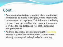 Understanding Teeming and Lading in Accounting | PDF | Cheque | Money