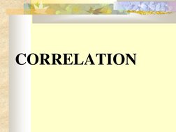 CORRELATION 
