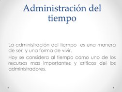 Herramientas para la Administración del Tiempo | PDF | Planificación ...