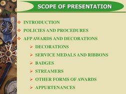 AFP Awards and Decorations Overview | PDF | Orders, Decorations, And ...