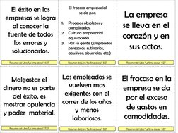 El fracaso empresarial  
se da por: 
 
1.
Procesos obsoletos y 
complicados.  
2.
Cultura empresarial 
equivocada. 
3.
Por su