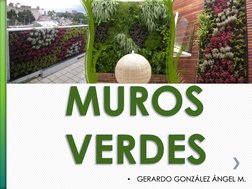 •
GERARDO GONZÁLEZ ÁNGEL M. MUROS VERDES MUROS VERDES
