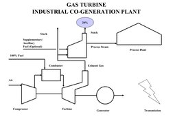 Air
Compressor
Transmission
Generator
GAS TURBINE
INDUSTRIAL CO-GENERATION PLANT
Turbine
100% Fuel
Combuster
Exhaust Gas