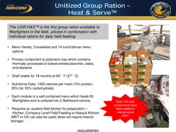 Unitized Group Rations | PDF | Meal | Menu