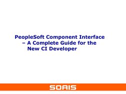 PeopleSoft Component Interface Guide | PDF | Application Programming ...