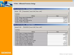 PTD PA13  N. M  Tests 7UT  05/03 No. 7 
7UT612  Differential Protection Settings 
