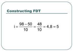 Constructing FDT
5
8
.
4
10
48
10
50
98
i
≈
=
=
−
=
