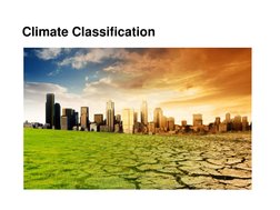 Climate Classification 
