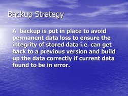 Presentation On Backup | PDF | Backup | Computer Data Storage