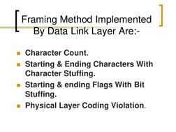 Framing Methods in Computer Networks | PDF | Data | Bit