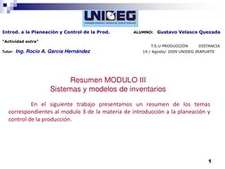 1 
Introd. a la Planeación y Control de la Prod.                ALUMNO:   Gustavo Velasco Quezada 
 
“Actividad extra”