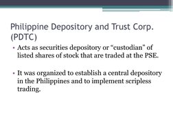 Pddts Understanding the Philippine Depository Trust Corp. | PDF | Clearing ...