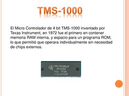 Microcontrolador TMS-1000 de Texas Instruments | PDF | Memoria de ...