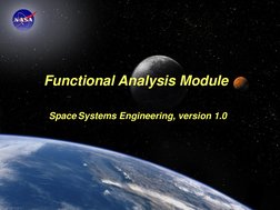 Space Systems Engineering: Functional Analysis Module 
 
 
  
Functional Analysis Module 
 
 Space Systems Engineering, versi