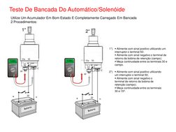 Utilize Um Acumulador Em Bom Estado E Completamente Carregado Em Bancada 
2 Procedimentos: Bateria
+ 
- 
 50 
30 
C 
15a  50