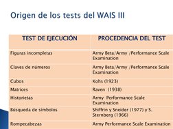 TEST DE EJECUCIÓN 
PROCEDENCIA DEL TEST 
 
Figuras incompletas 
Army Beta/Army /Performance Scale 
Examination 
Claves de núm
