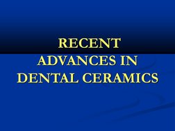 Recent Advances in Dental Ceramics | PDF | Ceramics | Manmade Materials