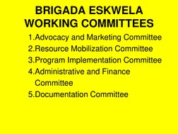 Brigada Committee Brigada Eskwela Volunteer Services Overview | PDF | Volunteering | Schools