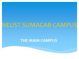 Sumacab NEUST Sumacab Campus Overview | PDF