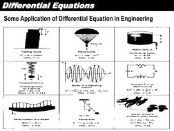 Differential Equations 
Some Application of Differential Equation in Engineering 
