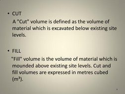 Cut and Fill Techniques in Construction | PDF | Volume | Surveying