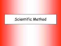 Scientific Method 
