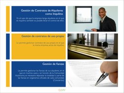 Le permite gestionar las ﬁanzas de sus alquileres, en el 
que en muchos casos y en función de la Comunidad 
Autónoma, es nece
