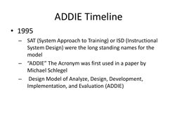 Addie Timelines ADDIE Model Overview and Phases | PDF