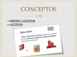  BIENES Y ACTIVOS ACTIVOS 
BIENES Y ACTIVOS 
ACTIVOS:  
CONCEPTOS 
