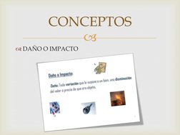  
DAÑO O IMPACTO 
 
CONCEPTOS 
