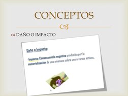  
DAÑO O IMPACTO 
 
CONCEPTOS 
