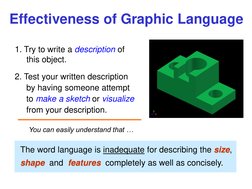 1. Try to write a description of 
     this object. 
2. Test your written description 
     by having someone attempt 
     t